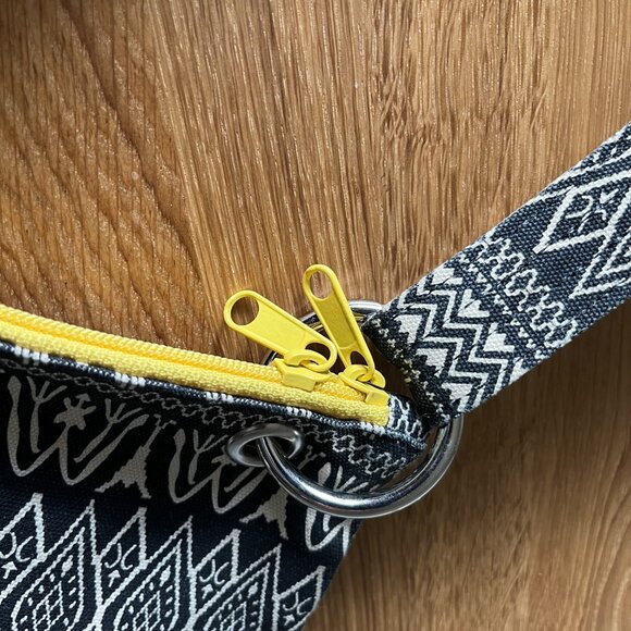 RARE 3 in 1 Vintage Kavu Crossbody Bag with Detachable Clutch Pouch Boho Black - Picture 10 of 13